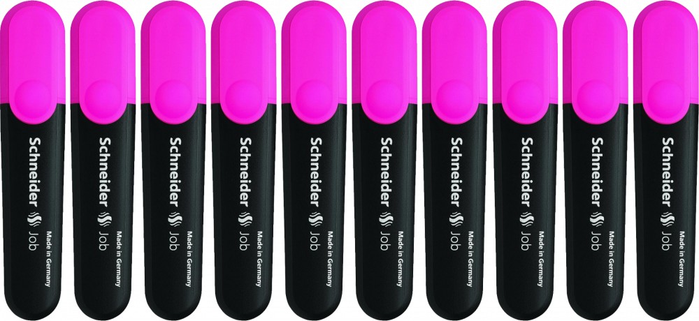 10x Zakreślacz Schneider Job, ścięta, różowy