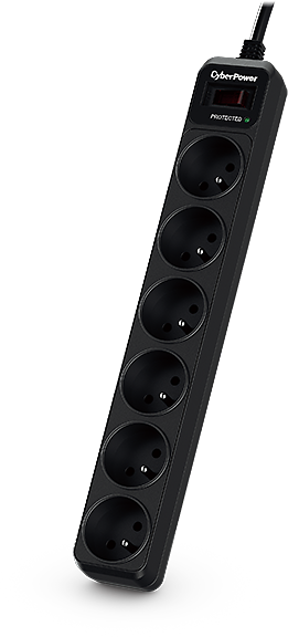 Listwa przeciwprzepięciowa CyberPower, 1.8m, 6 gniazd, czarny