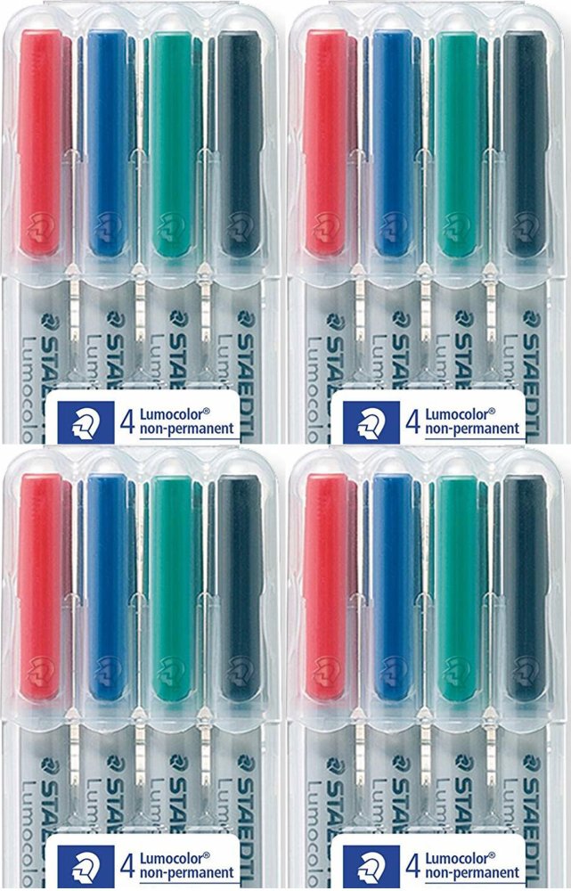 4x Foliopis Staedtler Lumocolor 316, 4 sztuki w etui, okrągła, 0.6mm, mix kolorów