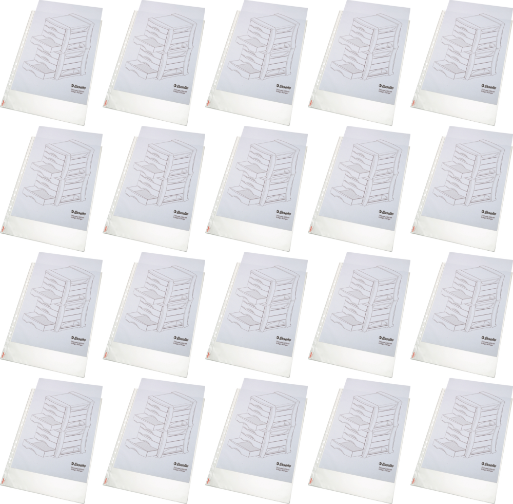 20x Koszulki groszkowe Esselte, pionowe, A3, 85μm, 10 sztuk, transparentny