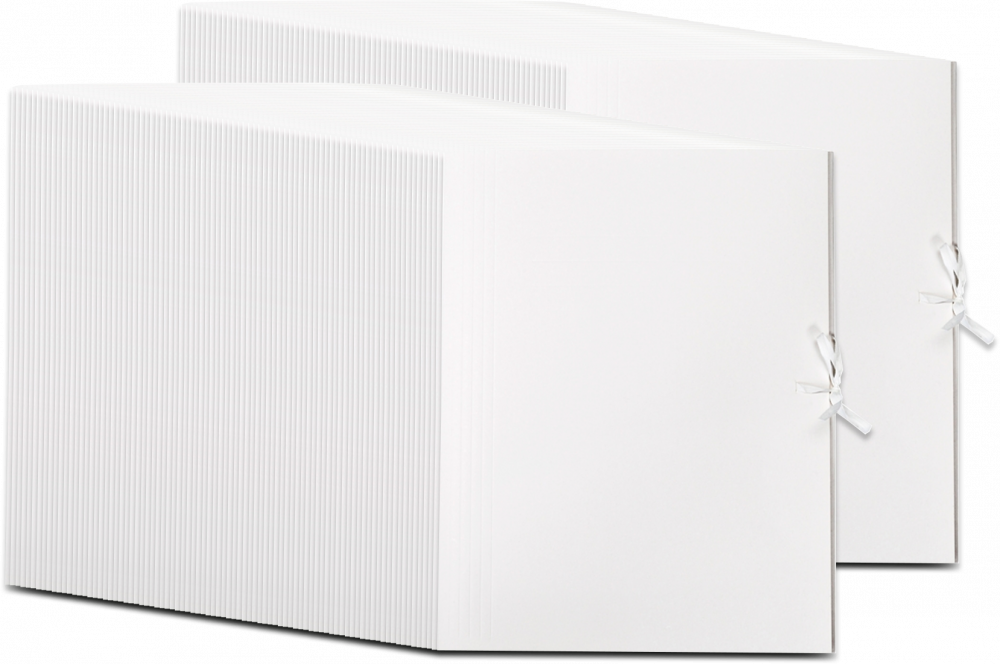 150x Teczka wiązana bezkwasowa Barbara, A4, 300g/m2, biały