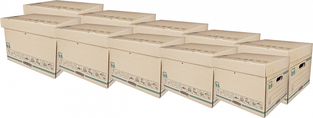 10x Pudło archiwizacyjne Fellowes Bankers Box Extra Strong średnie, 428x312x338mm, brązowy