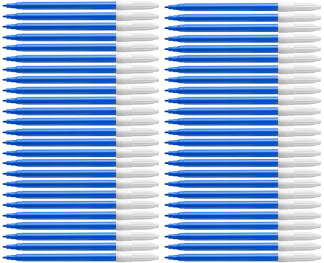 50x Pisak Kamet, okrągła, 1 mm, niebieski