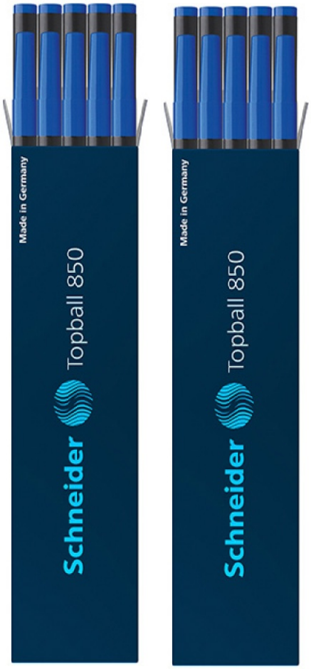 Wkład do pióra kulkoweggo Schneider, Topball 850, niebieski 10sztuk