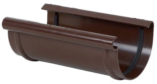 Złączka rynny PVC 100 brąz Kaczmarek
