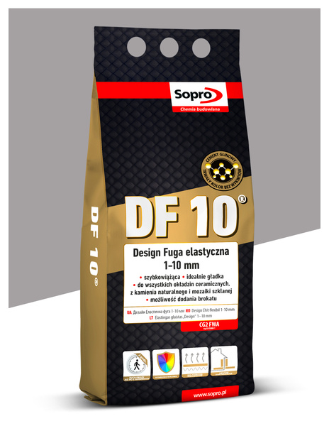 Fuga elastyczna DF10 1-10mm 17: Srebrny szary 2kg Sopro
