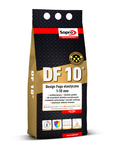 Fuga elastyczna DF10 1-10mm 10: Biały 2kg Sopro
