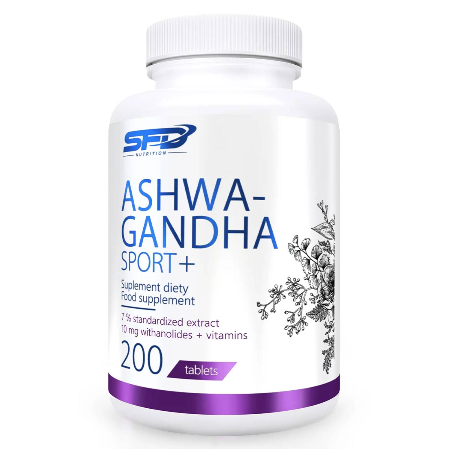 Sfd ashwagandha sport+, 200 tabletek
