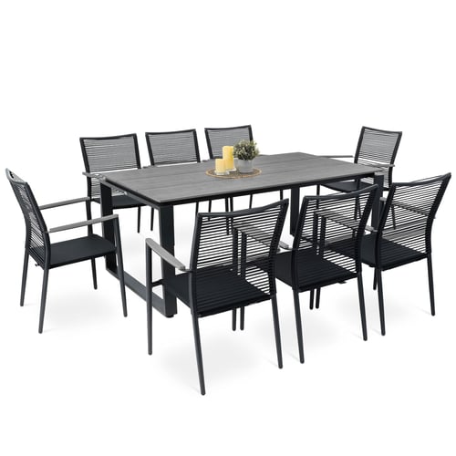 Gartenmöbel-Set PREZZA 8+1 - Grau