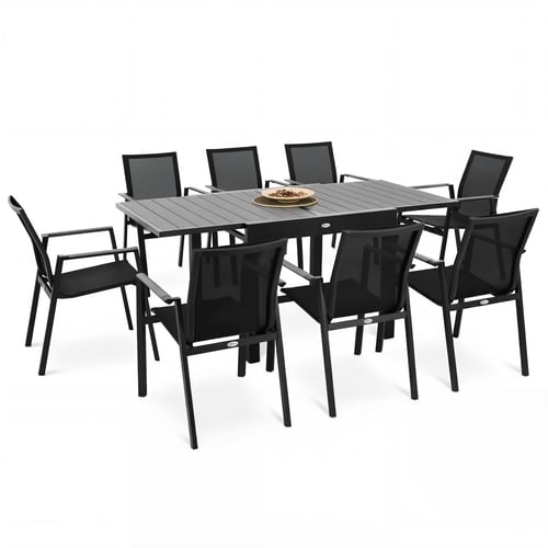 Gartenmöbel-Set PEJO 8+1 Grau