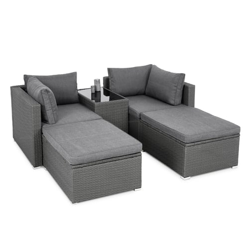 Gartenmöbel-Set Alzano Grau/Grau