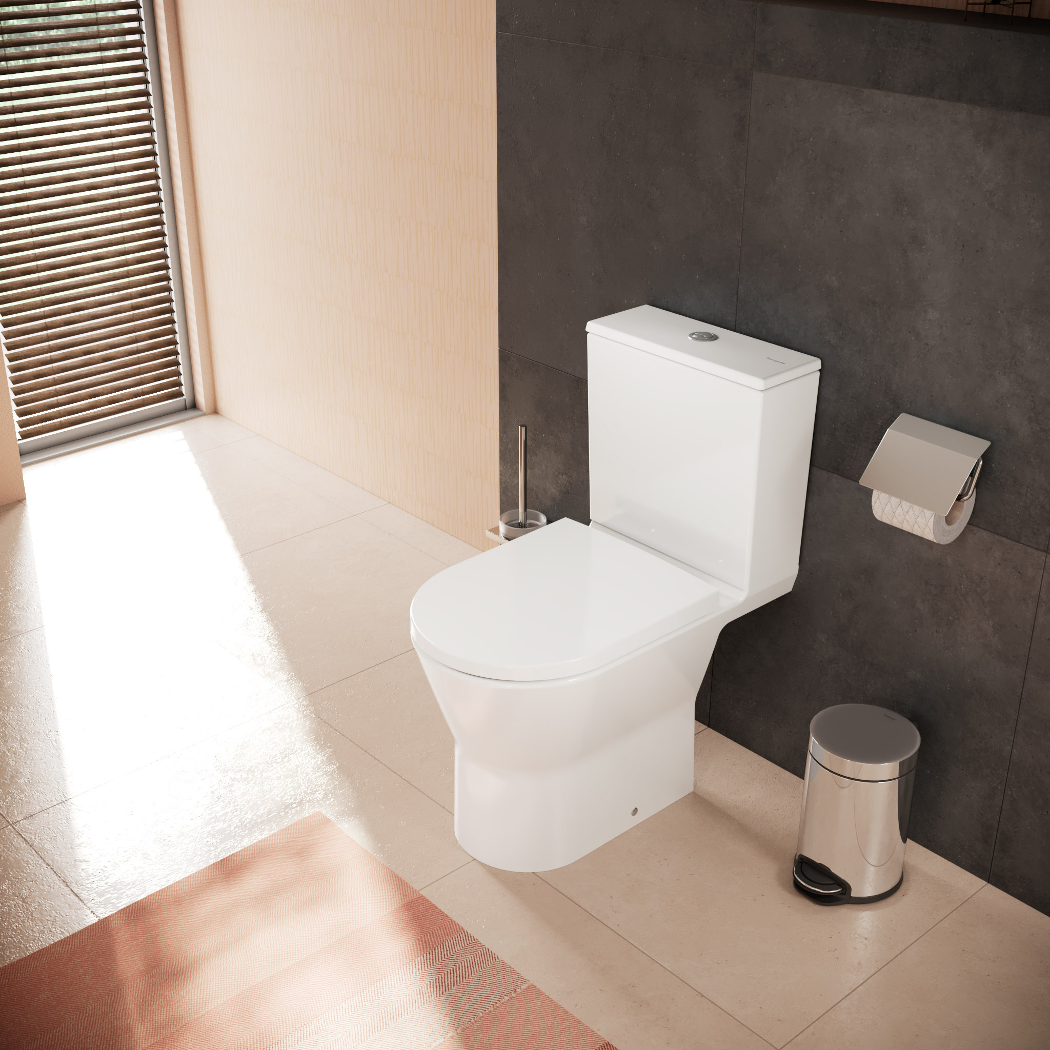 Hansgrohe EluPura Original S miska WC stojąca bez kołnierza biały połysk 61165450