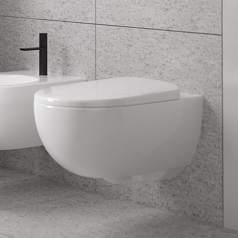 Geberit Selnova Premium miska WC z deską wolnoopadającą wisząca bez kołnierza biały połysk 502.793.00.1 - Wysyłka w 24h