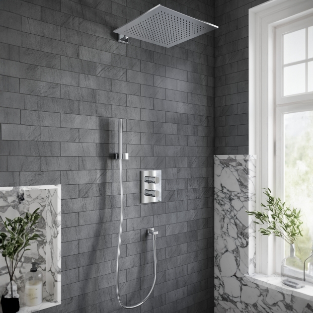 Zestaw Villeroy & Boch Universal Taps & Fittings zestaw prysznicowy podtynkowy termostatyczny z deszczownicą chrom (TVD00065100000, ...