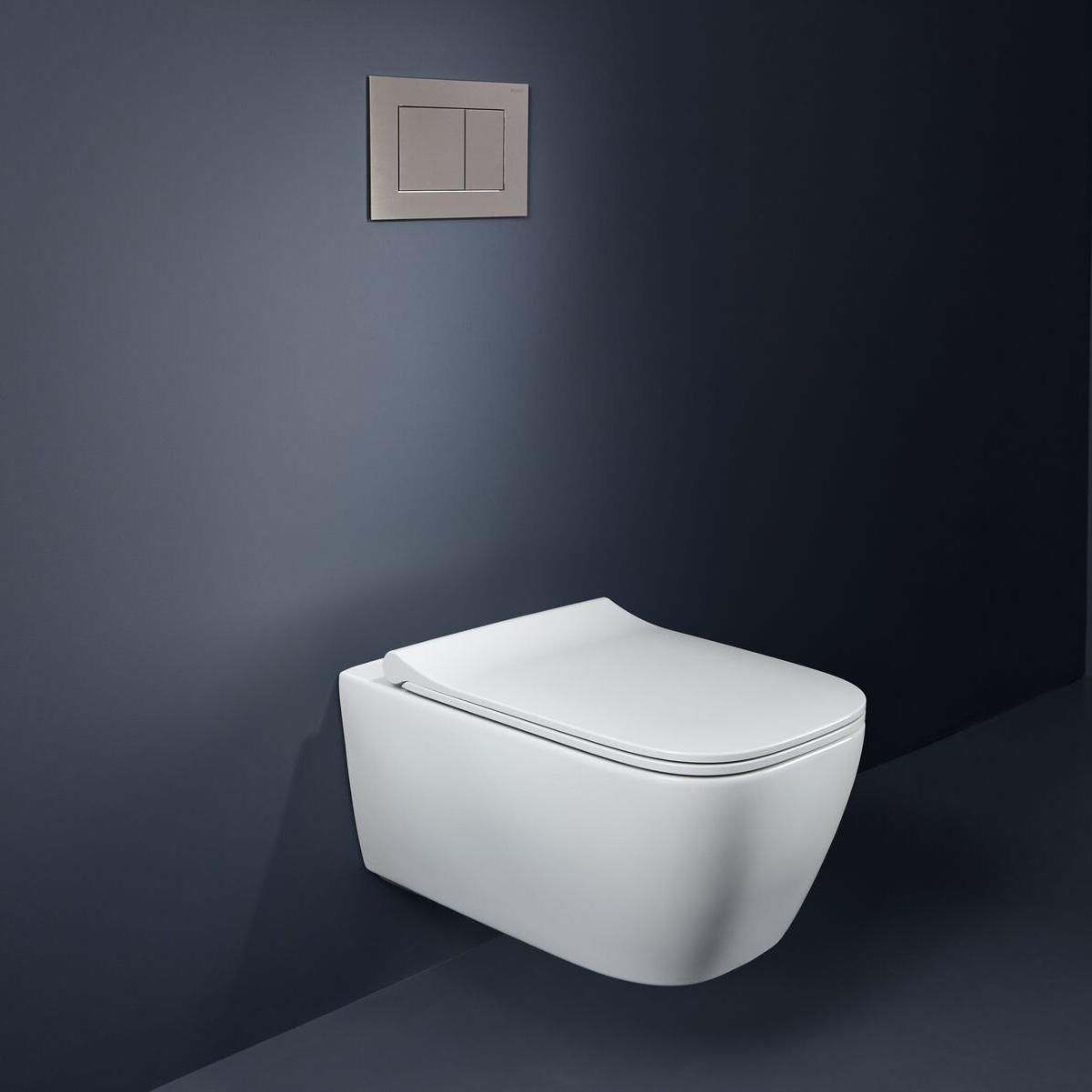 Geberit Smyle Square miska WC z deską wolnoopadającą wisząca bez kołnierza ze spłukiwaniem wirowym biały połysk 503.171.00.1