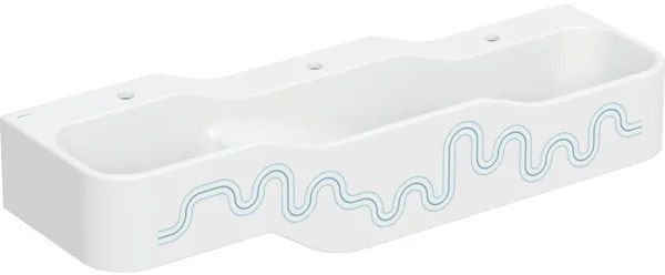 Geberit Bambini umywalka 140x39 cm ścienna dla dzieci biała-niebieska 502.976.SX.1
