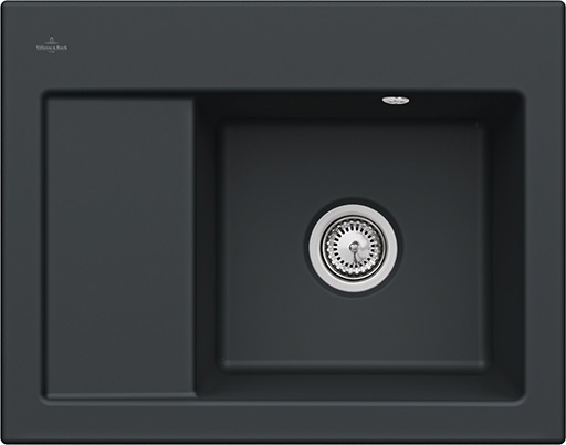 Villeroy & Boch Subway zlewozmywak ceramiczny 65x51 cm CeramicPlus Pure Black 331301R7