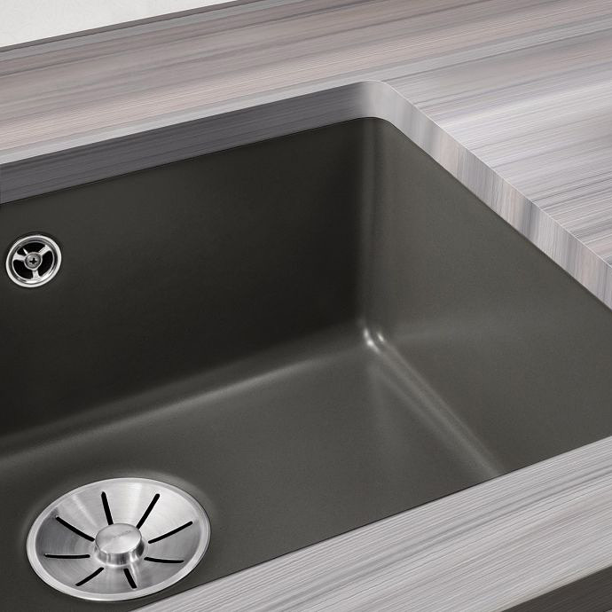 Blanco Subline 375-U zlewozmywak ceramiczny 45,6x41,4 cm czarny 523732 - Wysyłka w 24h