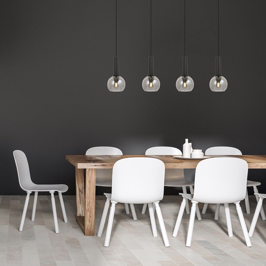 Rabalux Centio lampa wisząca 4x40W czarny/przydymiony 72174