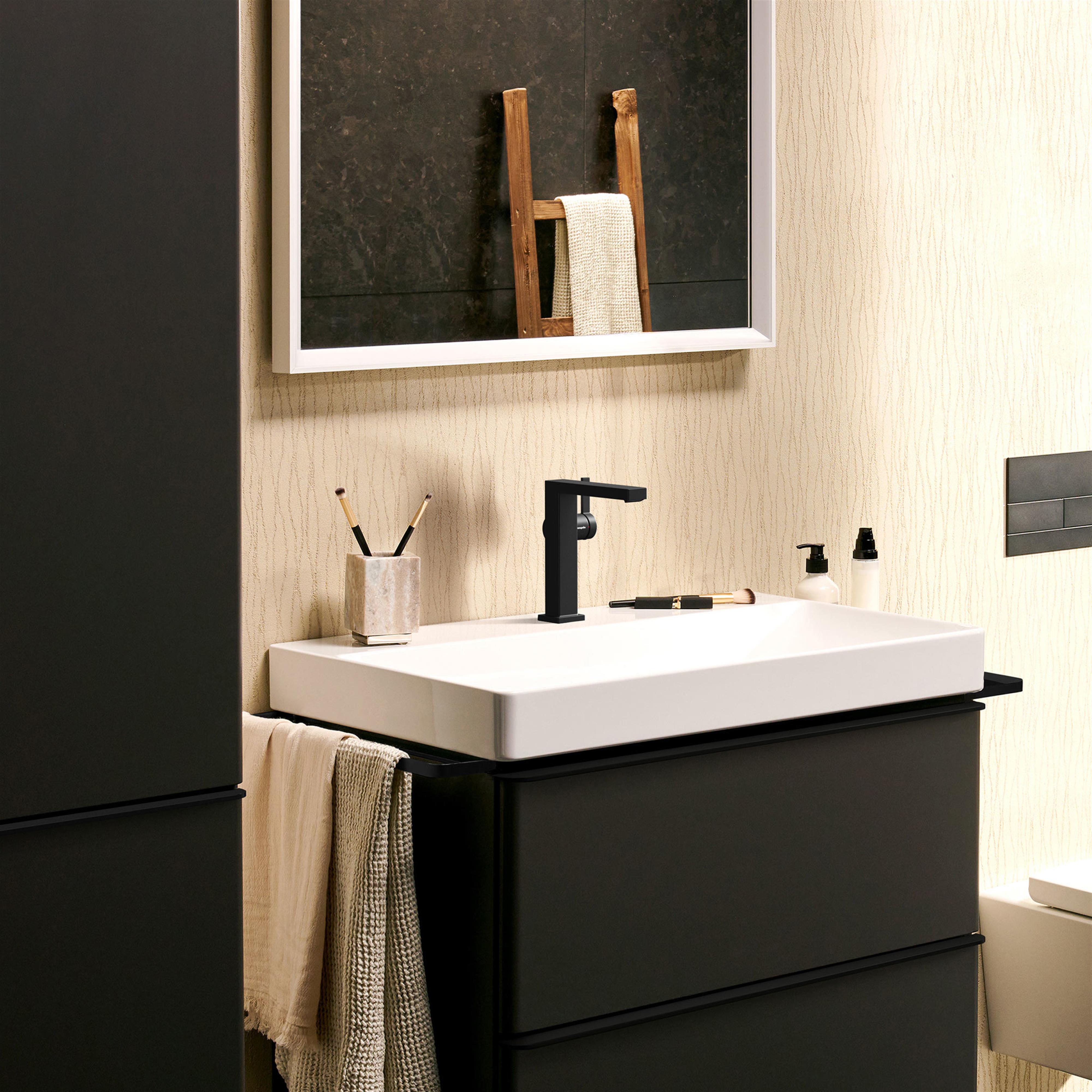 Hansgrohe Tecturis E bateria umywalkowa stojąca czarna 73040670
