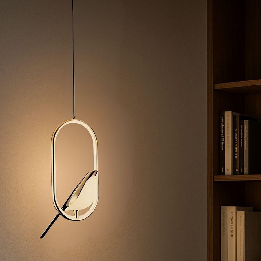 Abigali Bird lampa wisząca 1x18 W złota LWPB-OW