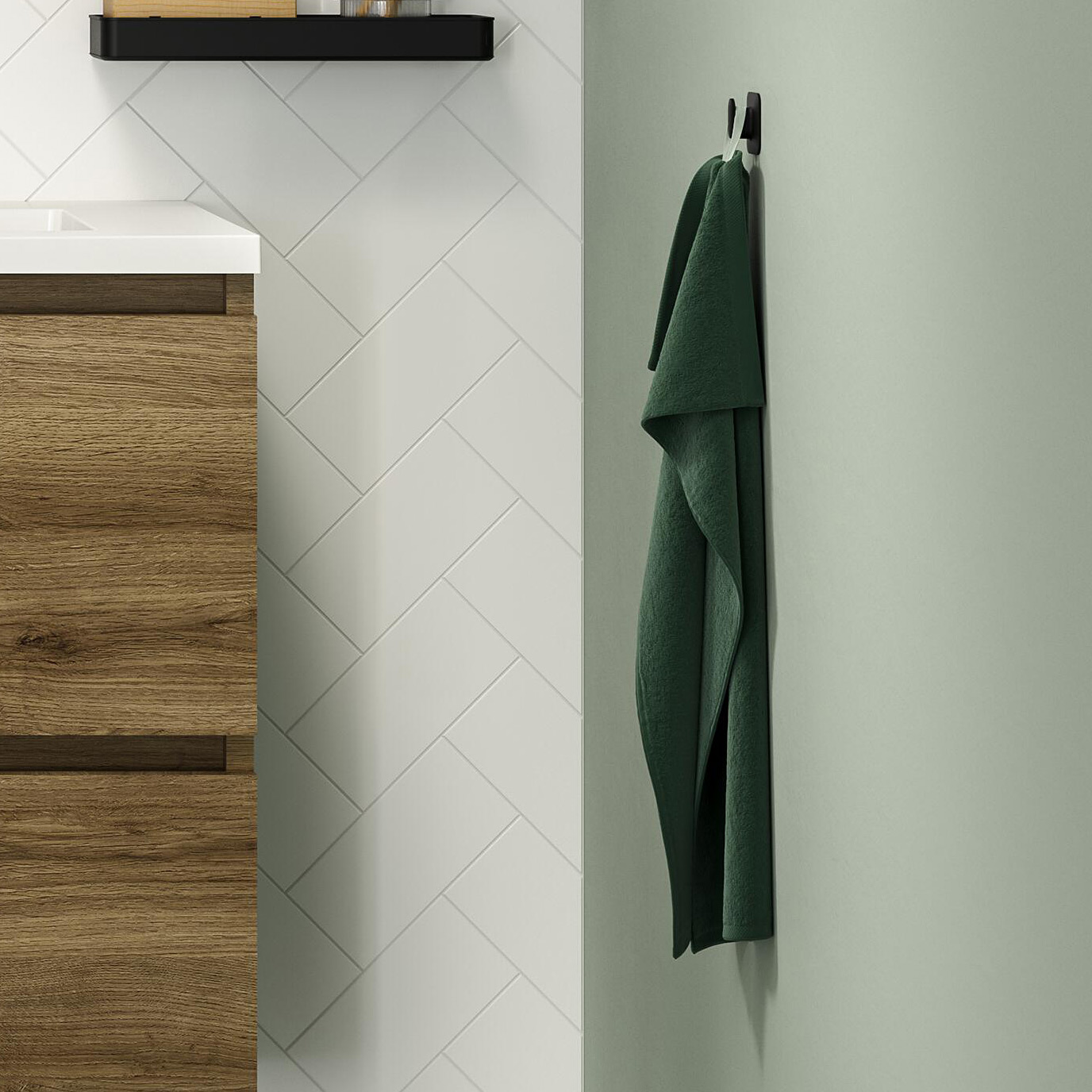 Tiger Carv wieszak na ręcznik czarny 800243 - Wysyłka w 24h