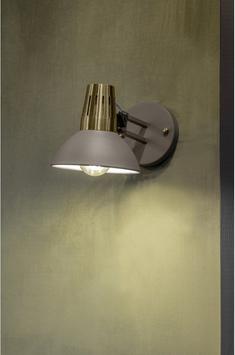 GTV Artemia kinkiet 1x40 W szary-miedź OS-ART-E27-15-DEC