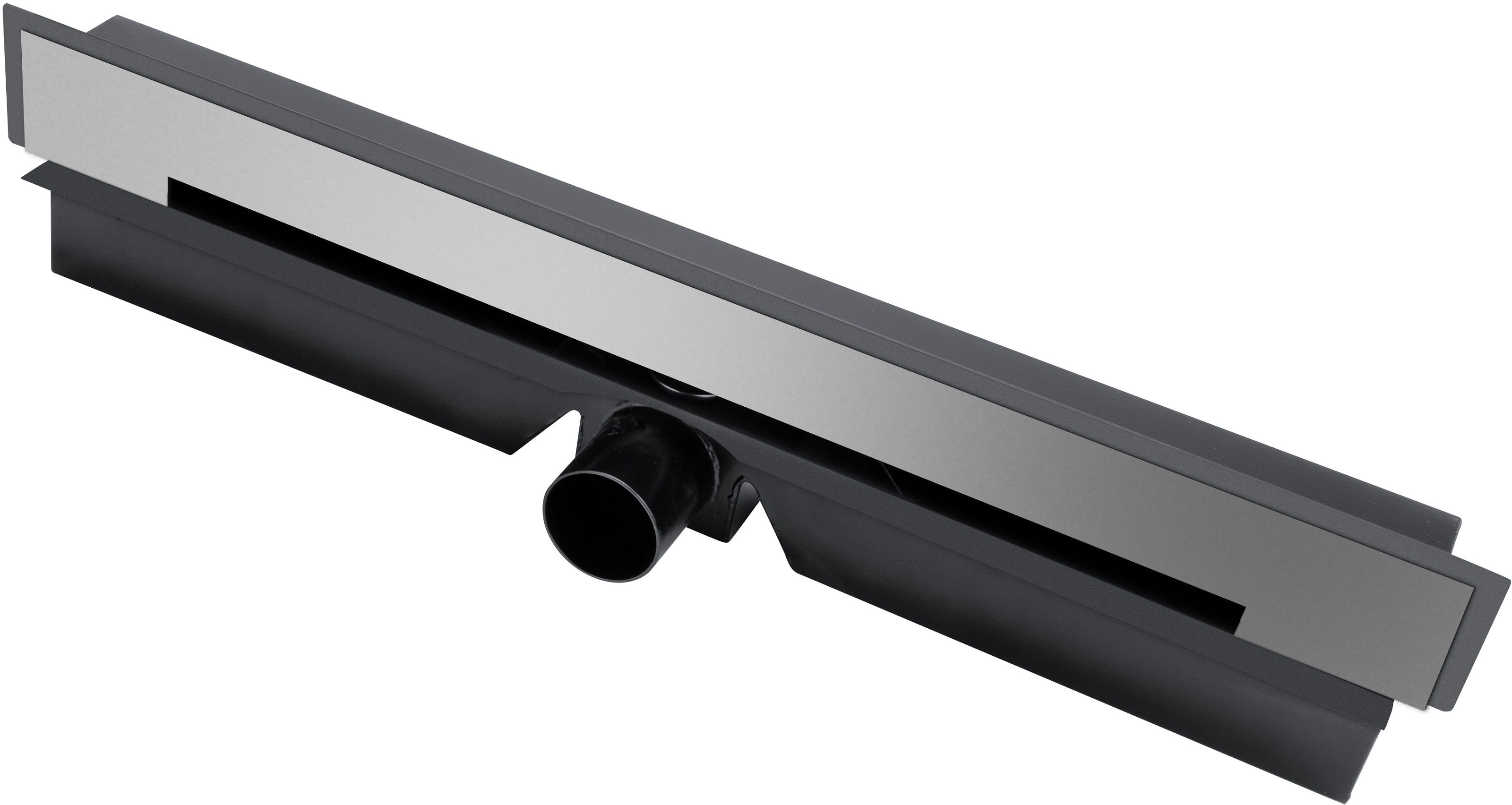FDesign Kleome odpływ liniowy ścienny 60 cm czarny/stalowy FD74046001