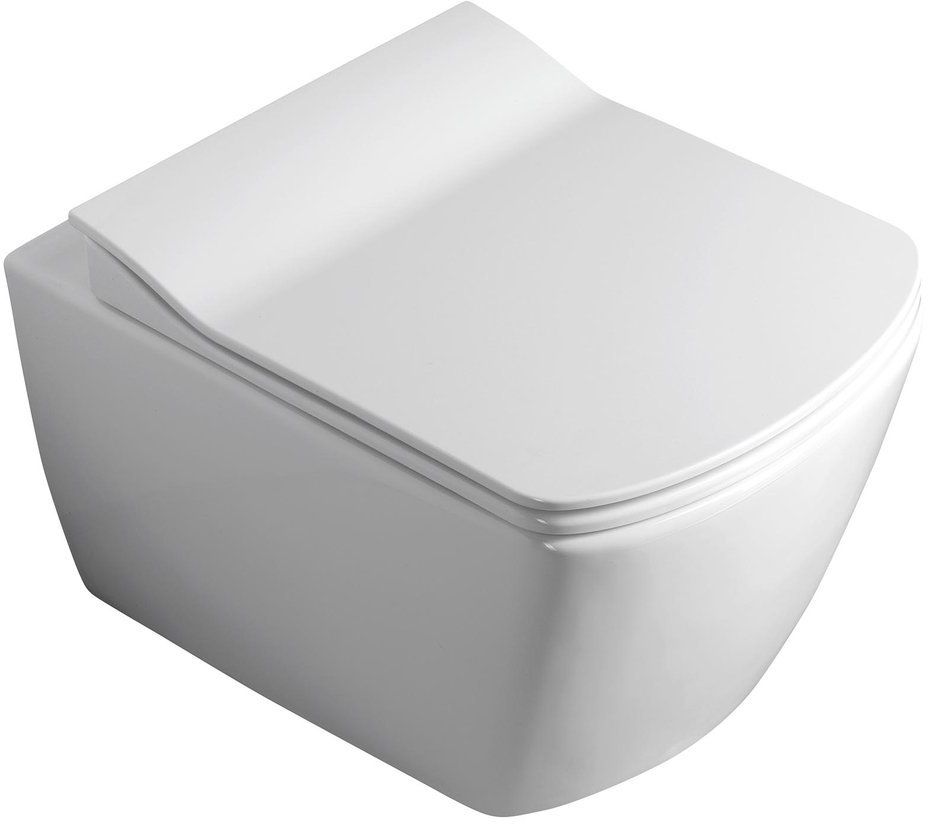 Creavit Glanc miska WC wisząca bez kołnierza biała GC321