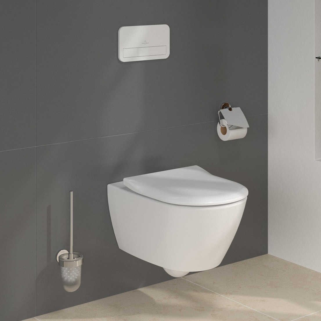 Zestaw Villeroy & Boch Subway 2.0 Combi-Pack stelaż podtynkowy miska WC wisząca z deską i przycisk biały ( 92242700, 5614R2R1, 92249068) - Wysyłka w 
