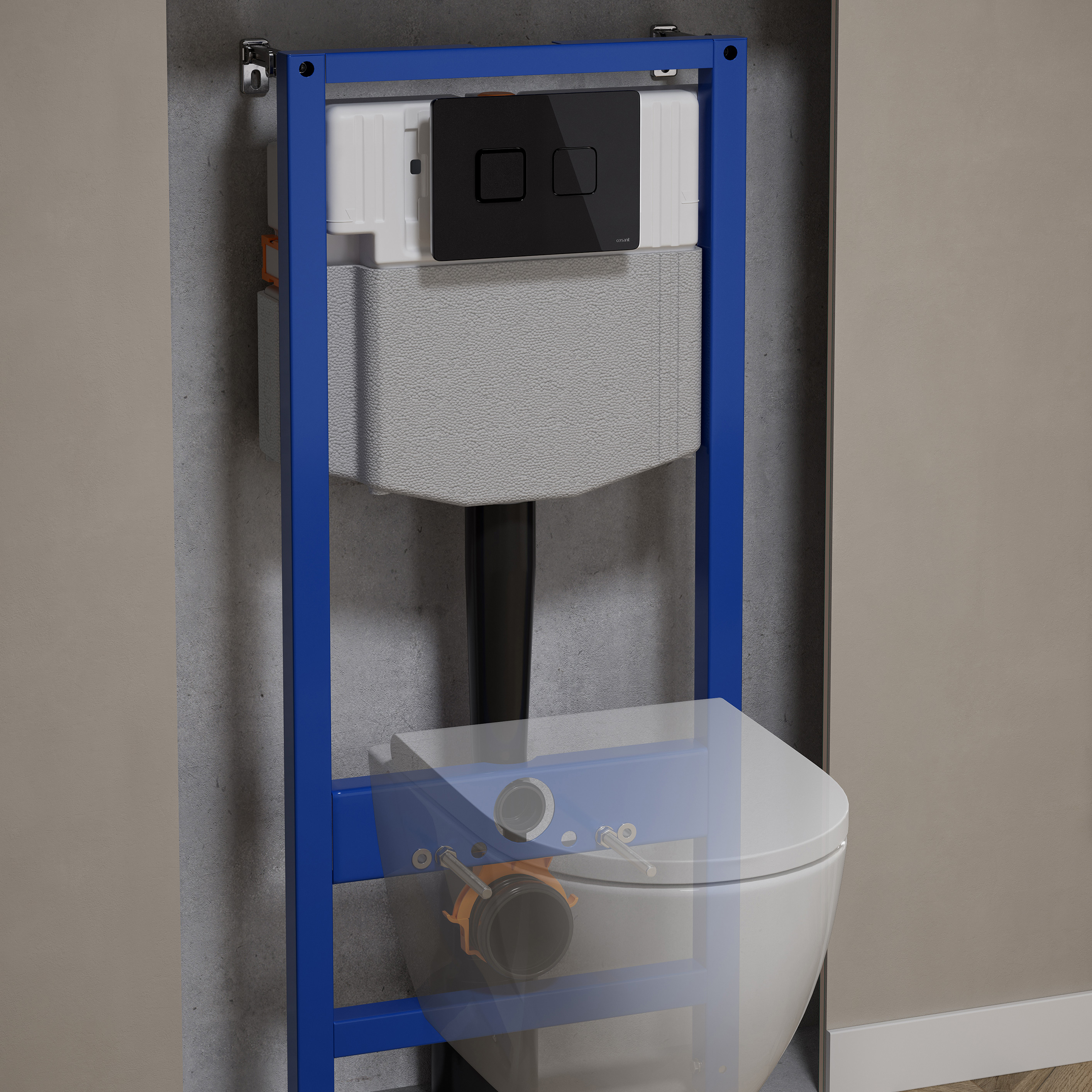 Zestaw Cersanit Zen Pro miska WC CleanOn spłukiwanie wirowe z deską wolnoopadającą i stelaż podtynkowy Aqua 2.0 S701-799 - Wysyłka w 24h