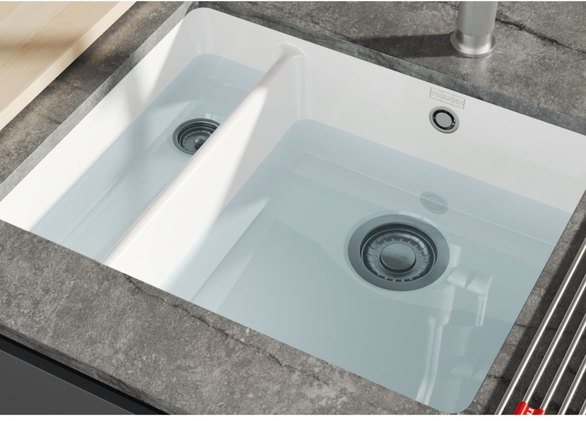 Franke KubusX zlewozmywak ceramiczny 49x40 cm kremowy połysk 126.0738.299