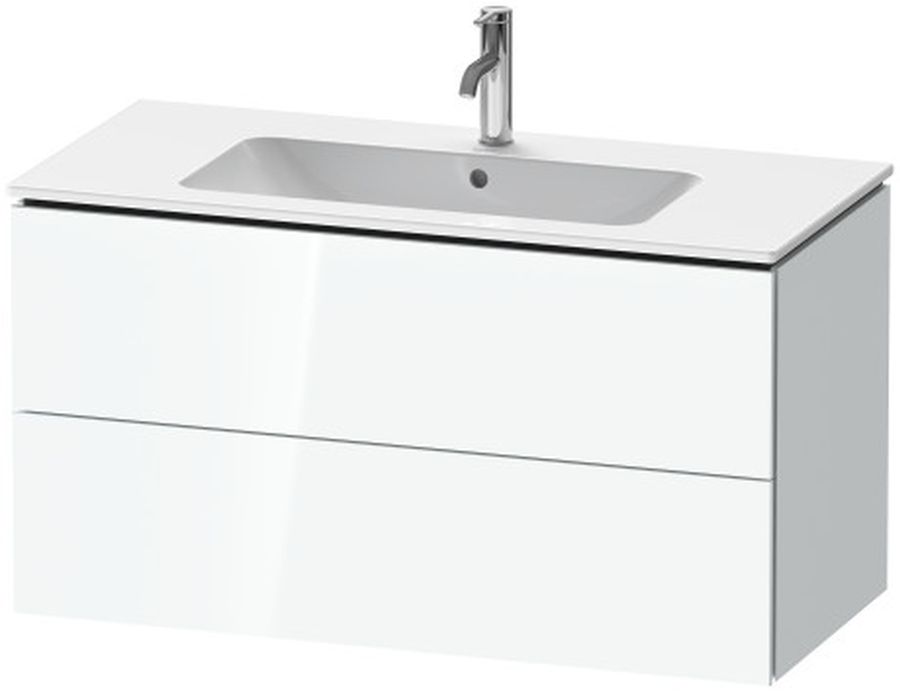 Duravit L-Cube szafka 102 cm podumywalkowa wisząca biały wysoki połysk LC624208585