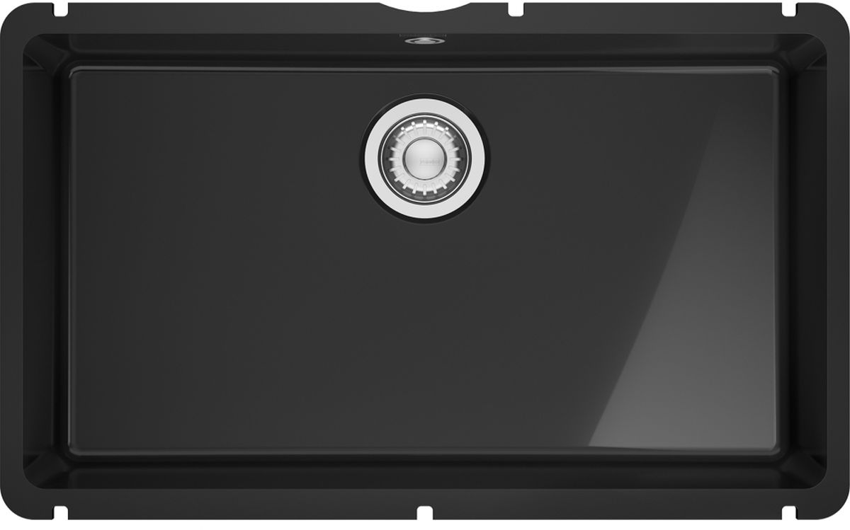 Franke KubusX zlewozmywak ceramiczny 70,5x40 cm onyx połysk 126.0738.296