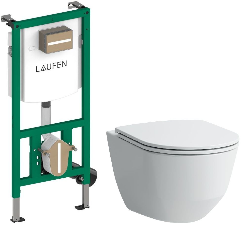 Laufen Pro A miska WC z deską wolnoopadającą i stelażem podtynkowym ( H8669560000001, H9201140000001) - Wysyłka w 24h
