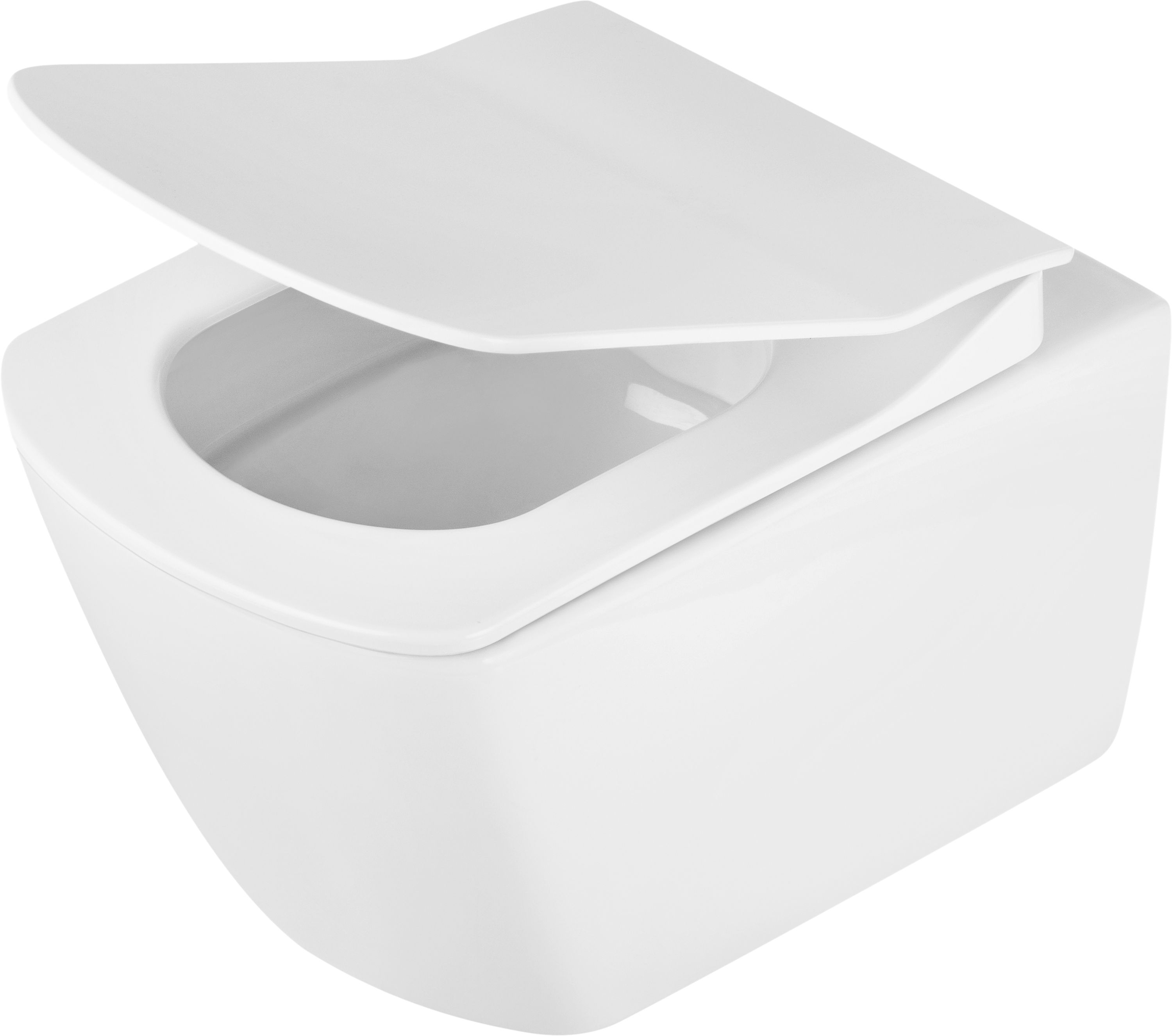 Zestaw Deante Anemon Zero miska WC wisząca bez kołnierza z deską sedesową wolnoopadającą slim biały (CDZ6ZPW, DCDZ6ZOZ)