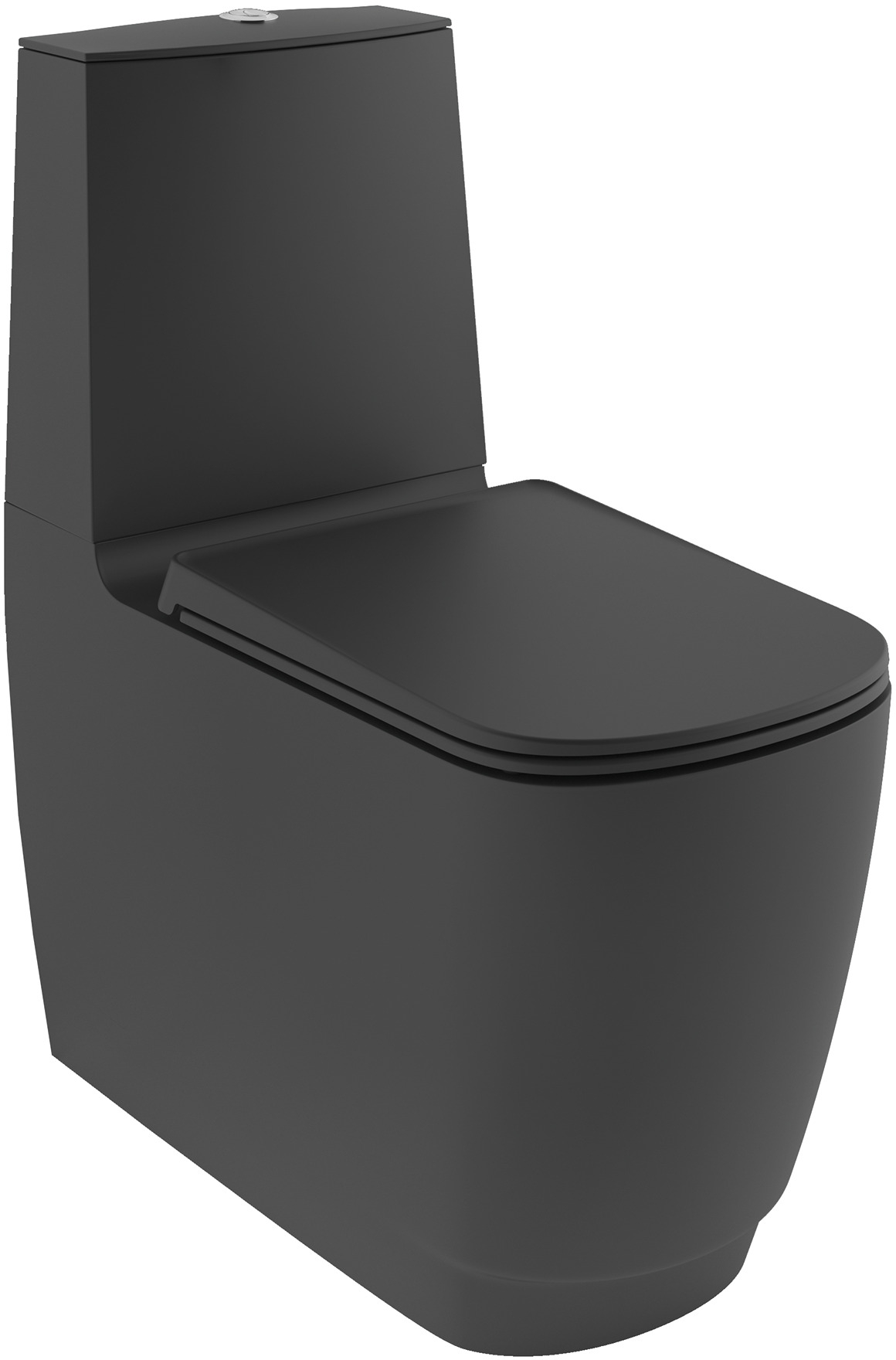 Kludi Resa S miska kompakt WC ze spłukiwaniem wirowym czarny mat 27WCB0139