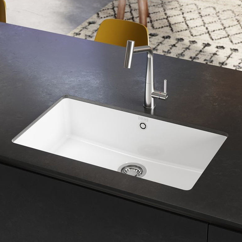 Franke KubusX zlewozmywak ceramiczny 70,5x40 cm biały połysk 126.0738.294