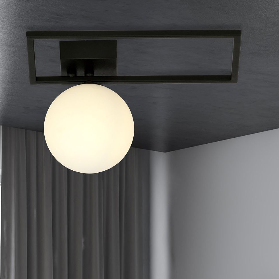 Emibig Imago lampa podsufitowa 1x10 W czarna-opal 1130/1D