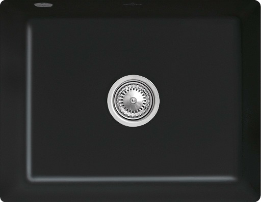 Villeroy & Boch Subway zlewozmywak ceramiczny 49,5x39,5 cm Pure Black 331001R7 - Wysyłka w 24h