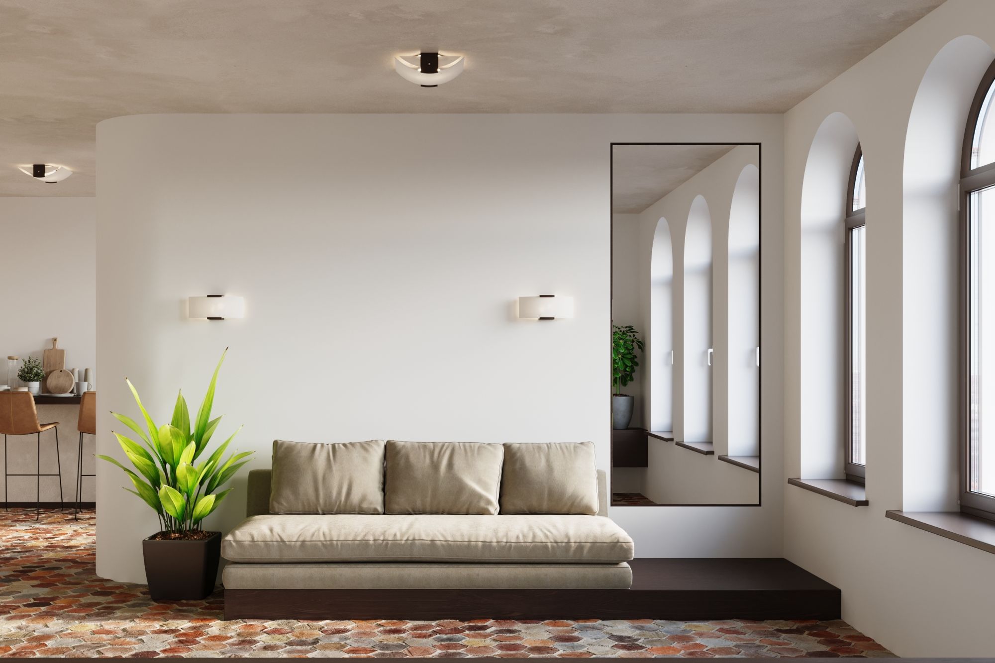 Sollux Lighting Emilio kinkiet 2x60W biały/wenge SL.0185