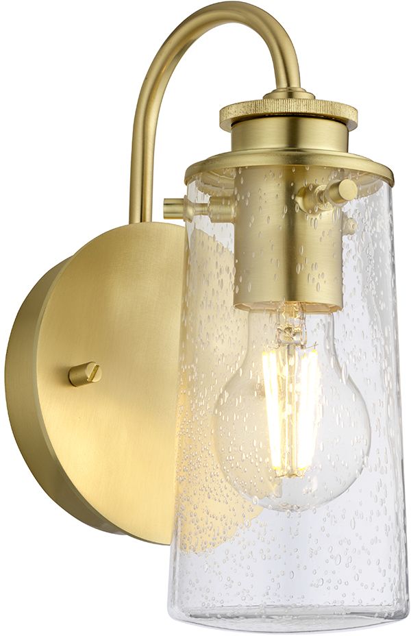 Quintiesse Braelyn kinkiet 1x40 W szczotkowany mosiądz/przezroczysty QN-BRAELYN1-BB