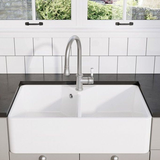 Blanco Villae Farmhouse 8 zlewozmywak ceramiczny 79,4x49 cm biały połysk 525164 - Wysyłka w 24h