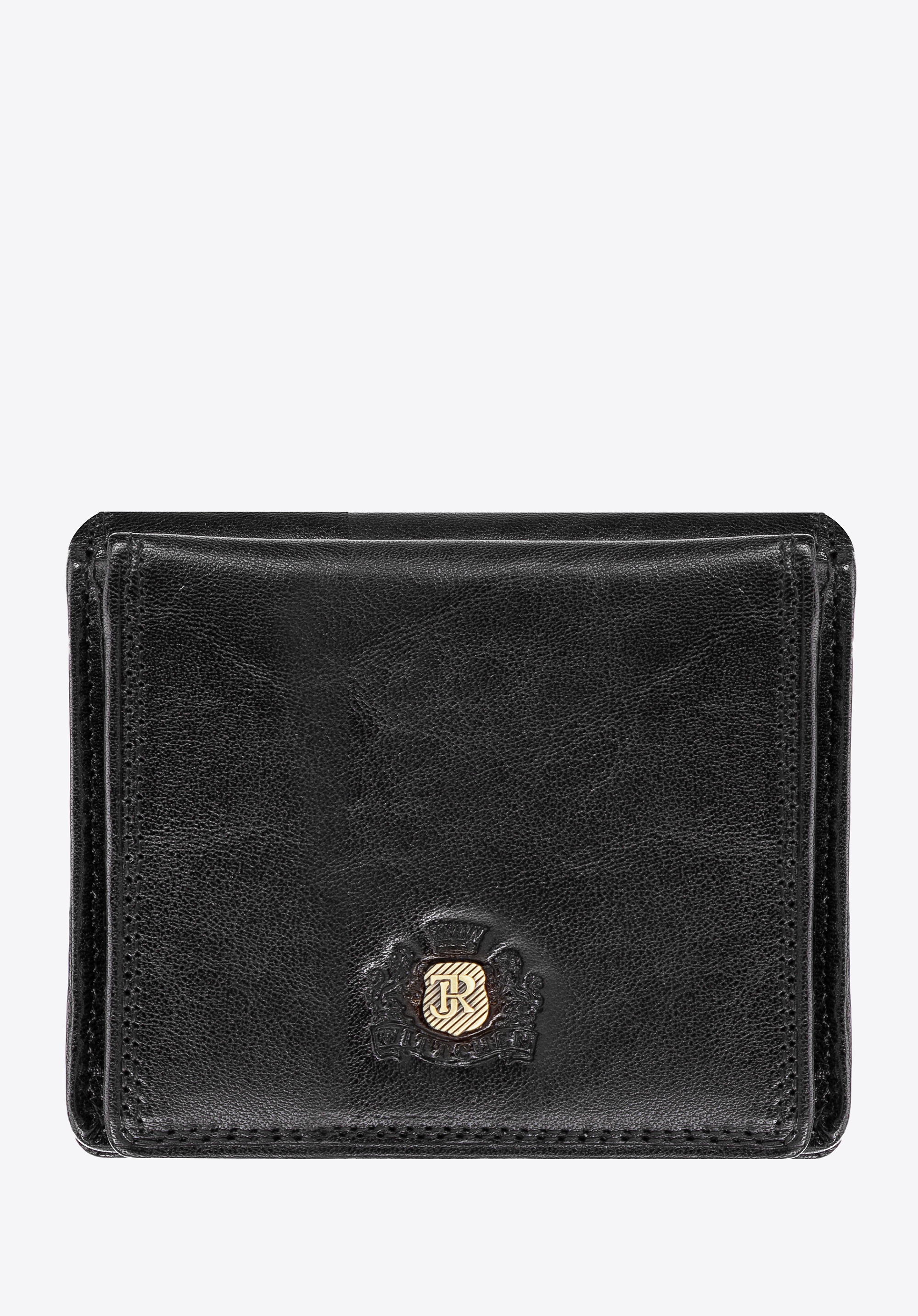 Mały męski portfel ze skóry naturalnej czarny