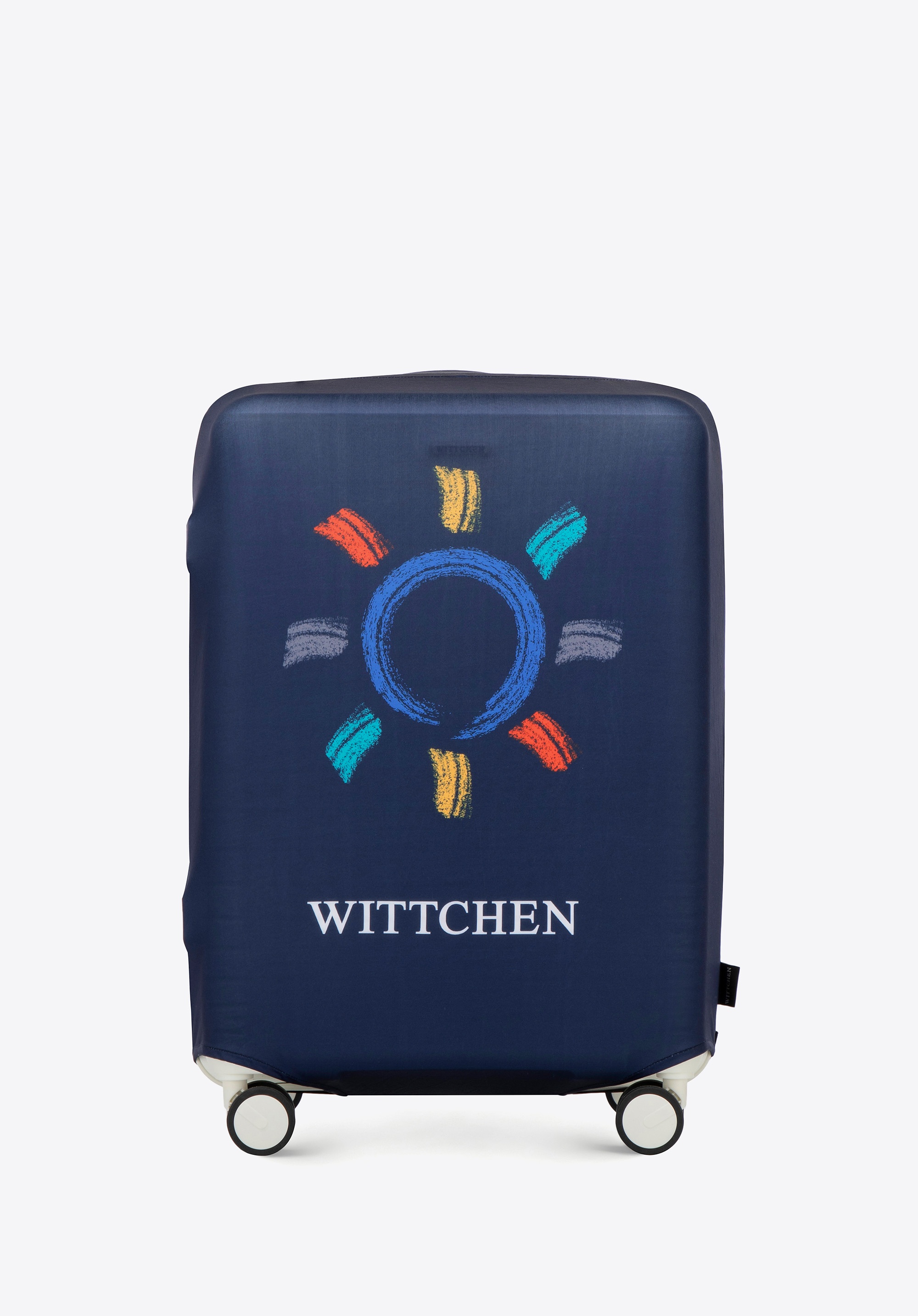 Pokrowiec na średnią walizkę granatowy