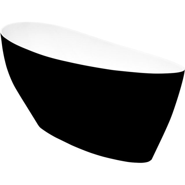 BESCO Wanna wolnostojąca KEYA BLACK&WHITE 165 klik-klak złoty czy