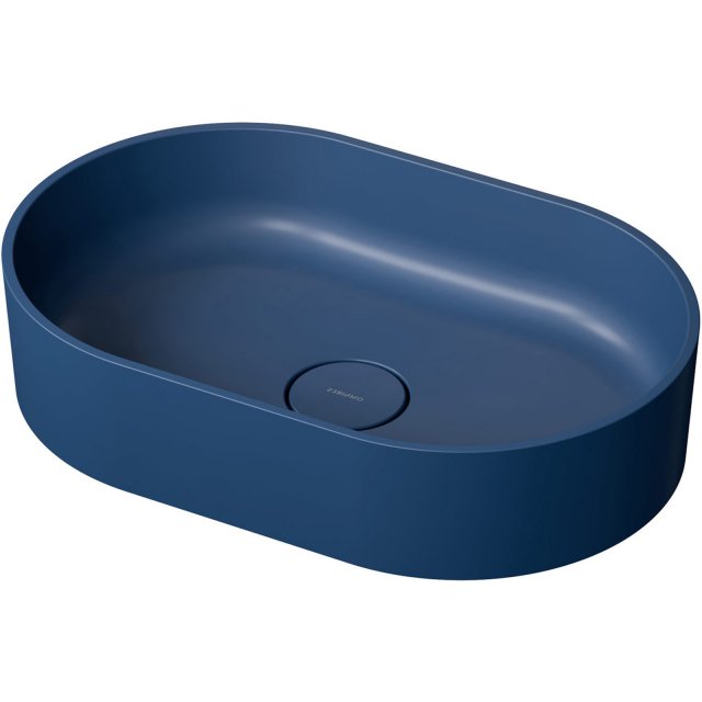 OMNIRES Umywalka nablatowa OVO M+ 55 owalna midnight blue mat OVOUNMB