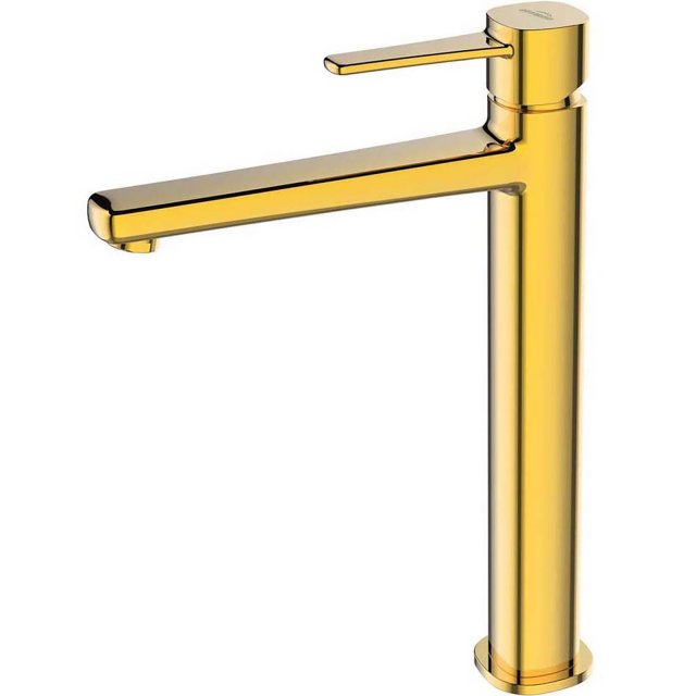 INVENA Bateria umywalkowa stojąca GLAMOUR wysoka złota BU-02-W09-V