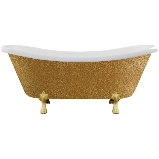 BESCO Wanna wolnostojąca AMELIA GLAM ZŁOTA 190x77 nogi złote #WKA-190