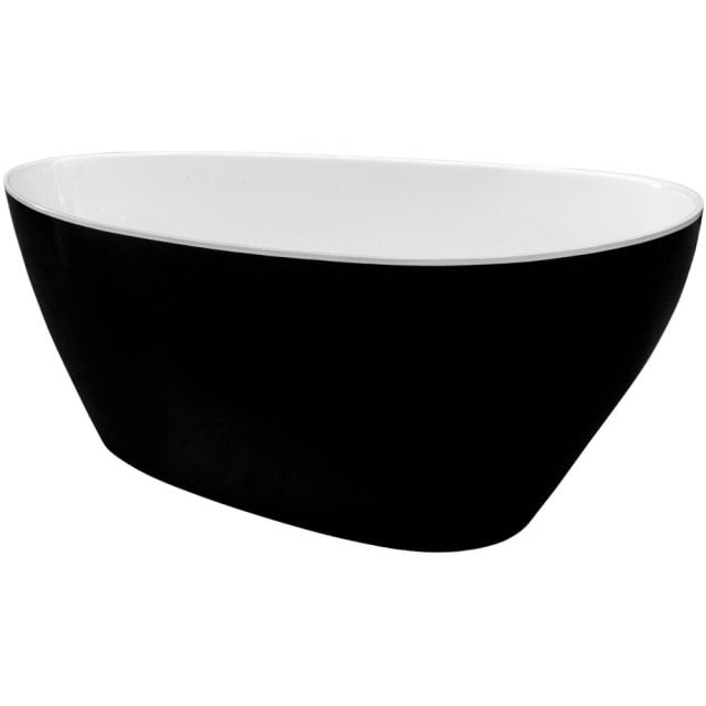 BESCO Wanna wolnostojąca GOYA BLACK&WHITE 160 klik-klak czarny cz